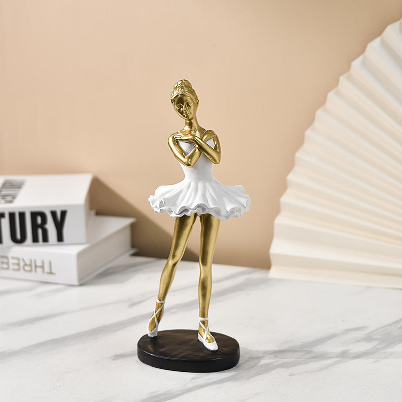 Ballet Dance Resin Sculpture – Decorative Ornament for Home, Office & Gift