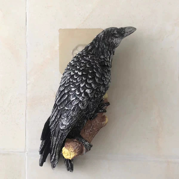 Creative Crow Resin Ornament – Decorative Wall and Garden Hanging