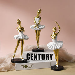 Ballet Dance Resin Sculpture – Decorative Ornament for Home, Office & Gift