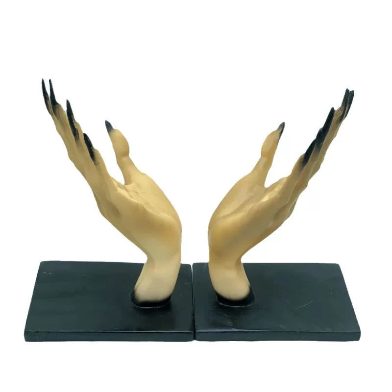 Creative Resin Hand Figurine – Decorative Bookend and Desktop Ornament
