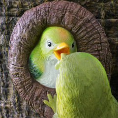 Creative Bird Feeding Tree Pendants – Resin Garden and Home Decorative Ornaments