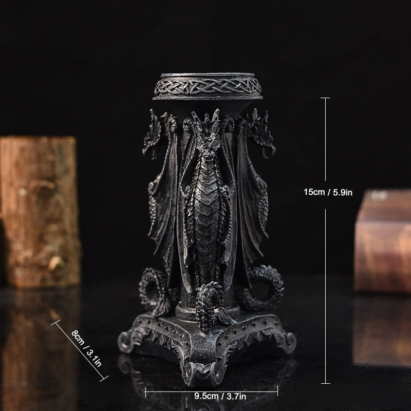 European & American Dragon Resin Candlestick – Desktop, Office & Halloween Decoration
