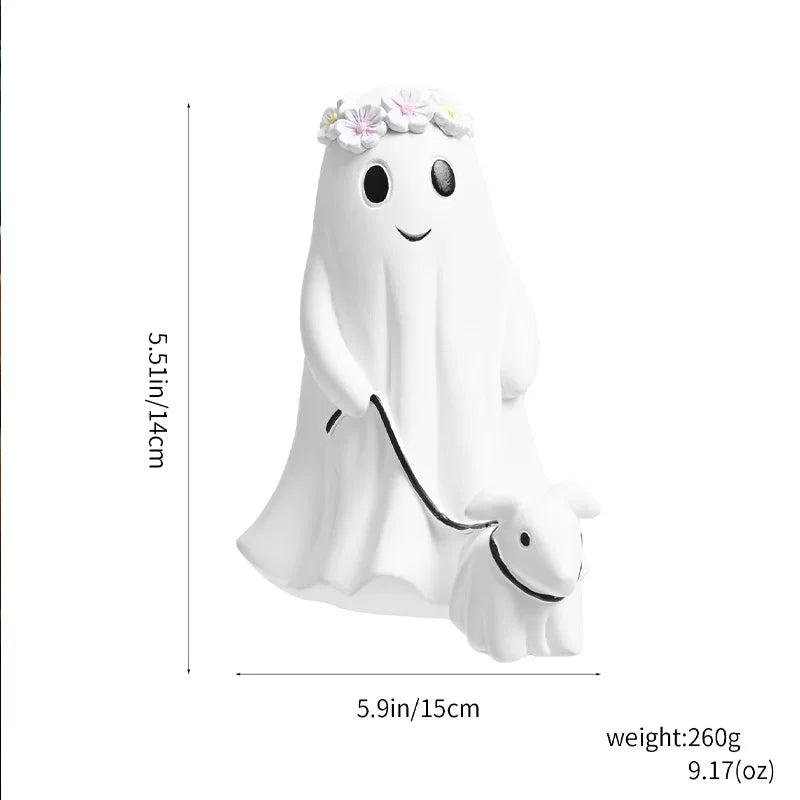 Creative Resin Character Figurine – Cute Dog Walking Style Decorative Desktop Ornament