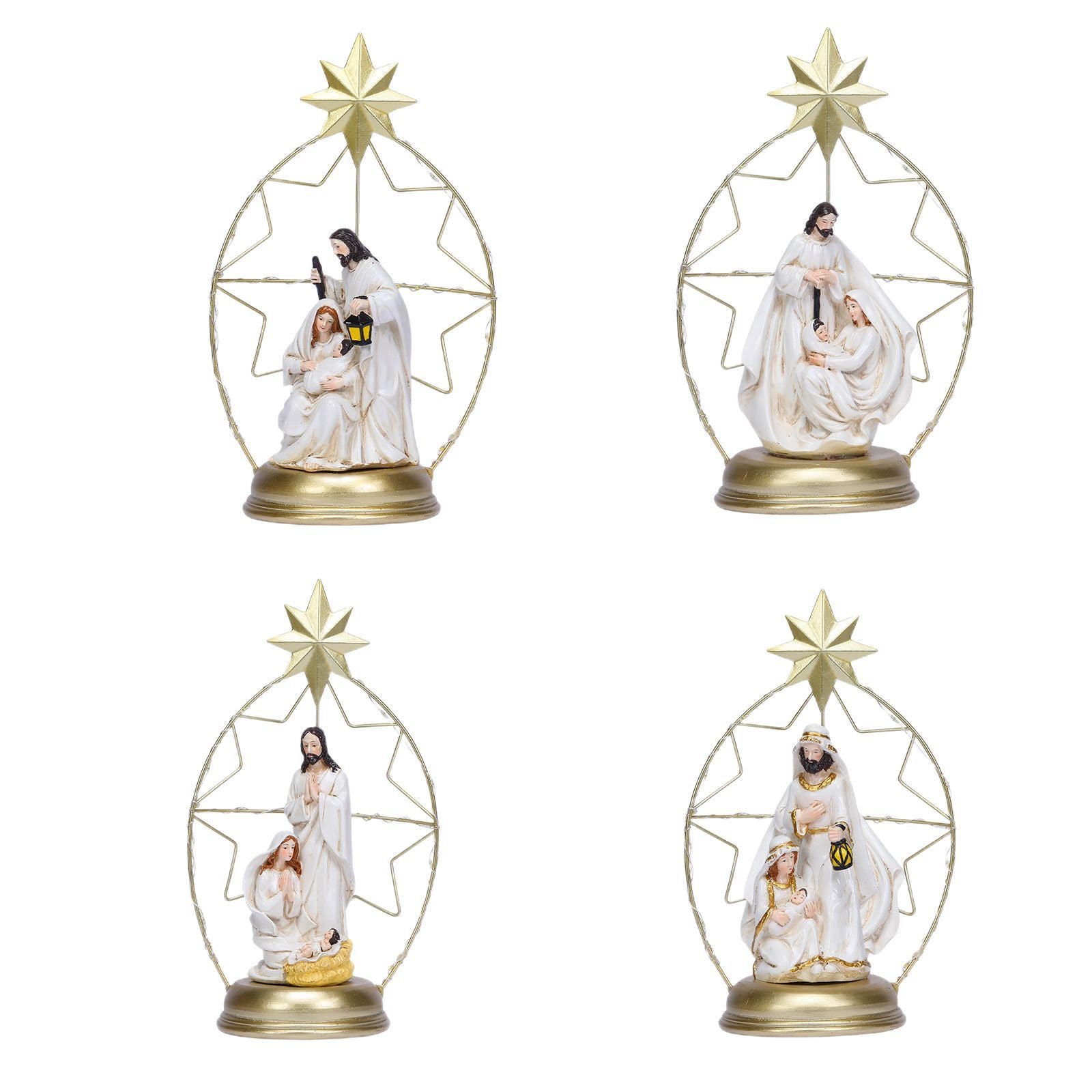 Classical Gassho Figure Ornament – 22cm Resin Interior Decoration