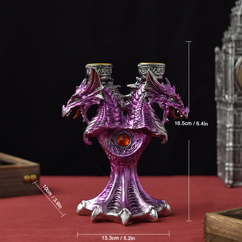 European & American Dragon Resin Candlestick – Desktop, Office & Halloween Decoration