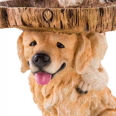 Creative Resin Puppy and Bird Figurine – Decorative Ornament for Garden and Courtyard