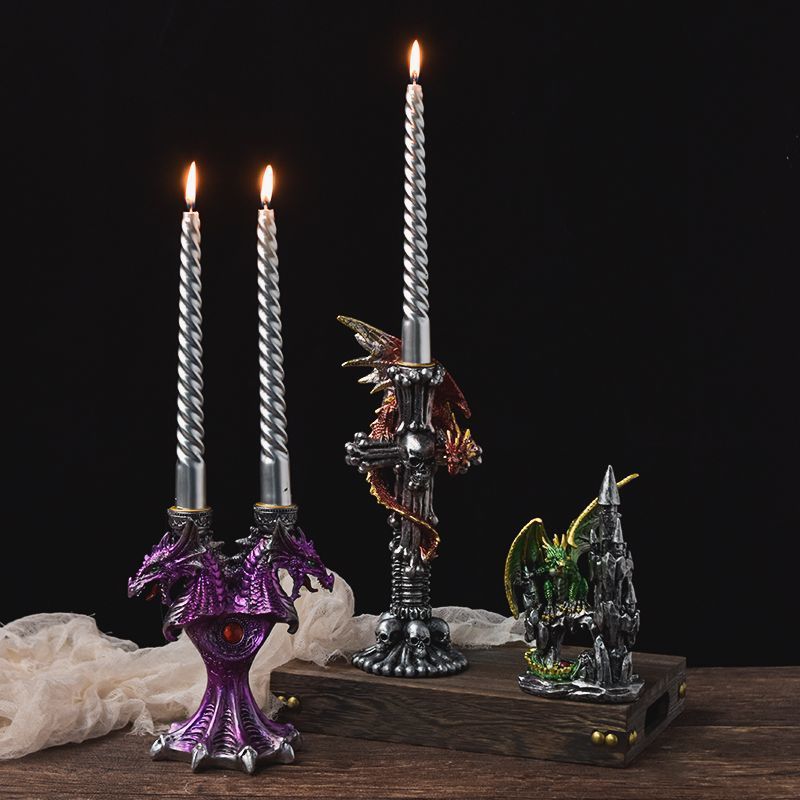 European & American Dragon Resin Candlestick – Desktop, Office & Halloween Decoration